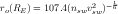 r(R  ) = 107.4(n v2 )- 16
 o  E         sw sw
