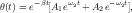 θ(t) = e-βt[A1eω2t + A2e-ω2t],
