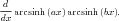 -d-
dx arcsinh(ax)arcsinh(bx).
