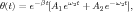 θ(t) = e-βt[A1eω2t + A2e-ω2t],
