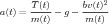       T-(t)      bv(t)2
a(t) = m (t) - g- m(t)
                                                                          

                                                                          
