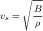    ∘ --
      B-
vs =  ρ
