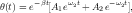 θ(t) = e-βt[A1eω2t + A2e-ω2t],
